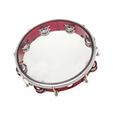 Maxbell 10inch Tambourine Children Musical Educational Toy for Concert Dancing Party Red