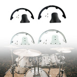 Maxbell Tom Holder Stand Metal Tom Hoop Suspensions Mount for Drum Player Accessories Black 10inch