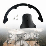 Maxbell Tom Holder Stand Metal Tom Hoop Suspensions Mount for Drum Player Accessories Black 12inch