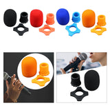 Maxbell Handheld Microphone Protection Windscreen Bottom Rod Sleeve Holder Mic Cover Black