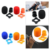 Maxbell Handheld Microphone Protection Windscreen Bottom Rod Sleeve Holder Mic Cover Black