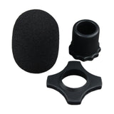 Maxbell Handheld Microphone Protection Windscreen Bottom Rod Sleeve Holder Mic Cover Black