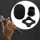 Maxbell Handheld Microphone Protection Windscreen Bottom Rod Sleeve Holder Mic Cover Black