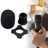 Maxbell Handheld Microphone Protection Windscreen Bottom Rod Sleeve Holder Mic Cover Black