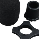 Maxbell Handheld Microphone Protection Windscreen Bottom Rod Sleeve Holder Mic Cover Black