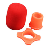 Maxbell Handheld Microphone Protection Windscreen Bottom Rod Sleeve Holder Mic Cover Red