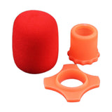 Maxbell Handheld Microphone Protection Windscreen Bottom Rod Sleeve Holder Mic Cover Red