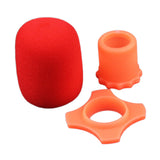 Maxbell Handheld Microphone Protection Windscreen Bottom Rod Sleeve Holder Mic Cover Red