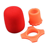 Maxbell Handheld Microphone Protection Windscreen Bottom Rod Sleeve Holder Mic Cover Red