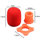 Maxbell Handheld Microphone Protection Windscreen Bottom Rod Sleeve Holder Mic Cover Red
