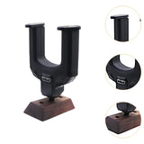 Maxbell Guitar Hanger Wall Mount Hook Stand for Acoustic Guitar Electric Guitar Bass Black Walnut