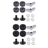 Maxbell 12x Cymbal Replacement Accessories Drum Cymbal Felts Pads for Cymbal Drum Set Gray