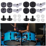 Maxbell 12x Cymbal Replacement Accessories Drum Cymbal Felts Pads for Cymbal Drum Set Gray