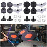 Maxbell 12x Cymbal Replacement Accessories Drum Cymbal Felts Pads for Cymbal Drum Set Gray