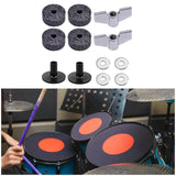 Maxbell 12x Cymbal Replacement Accessories Drum Cymbal Felts Pads for Cymbal Drum Set Gray