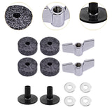Maxbell 12x Cymbal Replacement Accessories Drum Cymbal Felts Pads for Cymbal Drum Set Gray