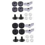 Maxbell 12x Cymbal Replacement Accessories Drum Cymbal Felts Pads for Cymbal Drum Set Gray