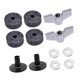 Maxbell 12x Cymbal Replacement Accessories Drum Cymbal Felts Pads for Cymbal Drum Set Black