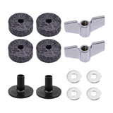 Maxbell 12x Cymbal Replacement Accessories Drum Cymbal Felts Pads for Cymbal Drum Set Black