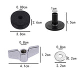 Maxbell 12x Cymbal Replacement Accessories Drum Cymbal Felts Pads for Cymbal Drum Set Black