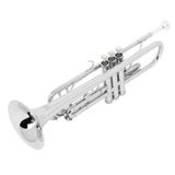 Maxbell B Flat Trumpet Set Professional for Stage Performance Professionals Children Argent