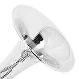 Maxbell B Flat Trumpet Set Professional for Stage Performance Professionals Children Argent