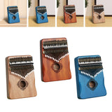 Maxbell Portable Mbira Compact Small Musical Instruments Thumb Piano for Music Lover Light brown