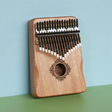 Maxbell Portable Mbira Compact Small Musical Instruments Thumb Piano for Music Lover Light brown