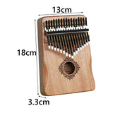 Maxbell Portable Mbira Compact Small Musical Instruments Thumb Piano for Music Lover Light brown