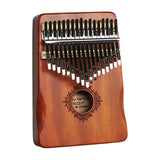 Maxbell Portable Mbira Compact Small Musical Instruments Thumb Piano for Music Lover Dark brown