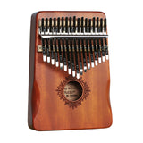 Maxbell Portable Mbira Compact Small Musical Instruments Thumb Piano for Music Lover Dark brown