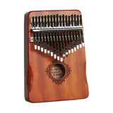 Maxbell Portable Mbira Compact Small Musical Instruments Thumb Piano for Music Lover Dark brown