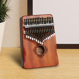 Maxbell Portable Mbira Compact Small Musical Instruments Thumb Piano for Music Lover Dark brown