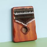 Maxbell Portable Mbira Compact Small Musical Instruments Thumb Piano for Music Lover Dark brown