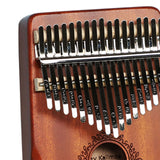 Maxbell Portable Mbira Compact Small Musical Instruments Thumb Piano for Music Lover Dark brown