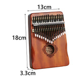 Maxbell Portable Mbira Compact Small Musical Instruments Thumb Piano for Music Lover Dark brown