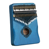 Maxbell Portable Mbira Compact Small Musical Instruments Thumb Piano for Music Lover Blue