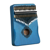 Maxbell Portable Mbira Compact Small Musical Instruments Thumb Piano for Music Lover Blue