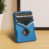 Maxbell Portable Mbira Compact Small Musical Instruments Thumb Piano for Music Lover Blue