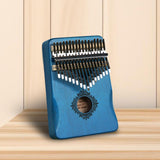 Maxbell Portable Mbira Compact Small Musical Instruments Thumb Piano for Music Lover Blue