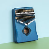 Maxbell Portable Mbira Compact Small Musical Instruments Thumb Piano for Music Lover Blue
