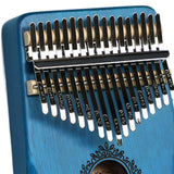 Maxbell Portable Mbira Compact Small Musical Instruments Thumb Piano for Music Lover Blue