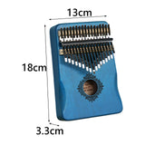 Maxbell Portable Mbira Compact Small Musical Instruments Thumb Piano for Music Lover Blue