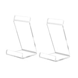 Maxbell Acrylic Vinyl Record Holder Clear Display Rack for Documents Magazines Books 2pcs