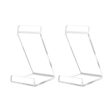Maxbell Acrylic Vinyl Record Holder Clear Display Rack for Documents Magazines Books 2pcs