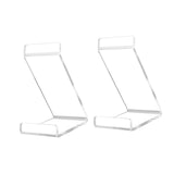 Maxbell Acrylic Vinyl Record Holder Clear Display Rack for Documents Magazines Books 2pcs