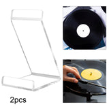 Maxbell Acrylic Vinyl Record Holder Clear Display Rack for Documents Magazines Books 2pcs