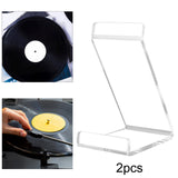 Maxbell Acrylic Vinyl Record Holder Clear Display Rack for Documents Magazines Books 2pcs