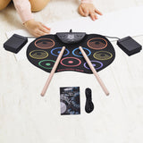 Maxbell Electronic Drum Set Compact Practice Drum Pad Machine for Kids Birthday Gift