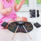 Maxbell Electronic Drum Set Compact Practice Drum Pad Machine for Kids Birthday Gift